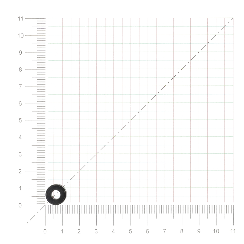 Distanzscheibe schwarz 12x5,3x5mm