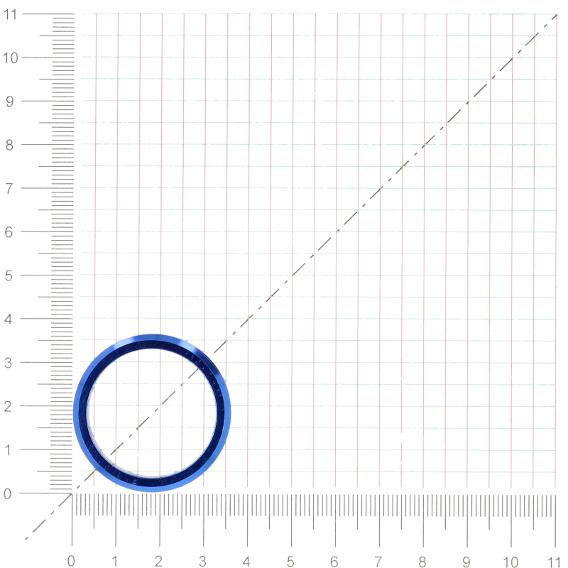 Spacer/Alu/Blau  Eloxiert/5mm/1 1/8 Zoll