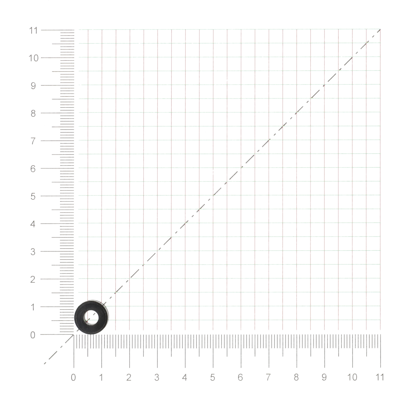 Distanzscheibe schwarz 12x5,3x5mm