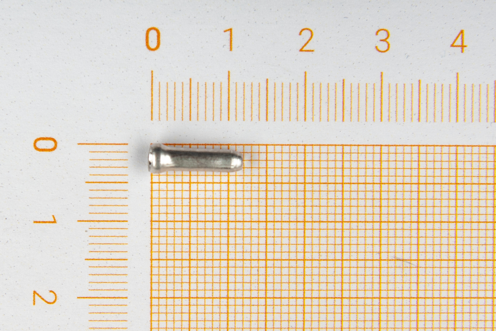 Endkappen für Brems- und Schaltzüge – Kabelklemmen, JAGWIRE, passend für Züge von 1 mm bis 1,8 mm, offene Ausführung, Legierung/eloxiert, silberfarben