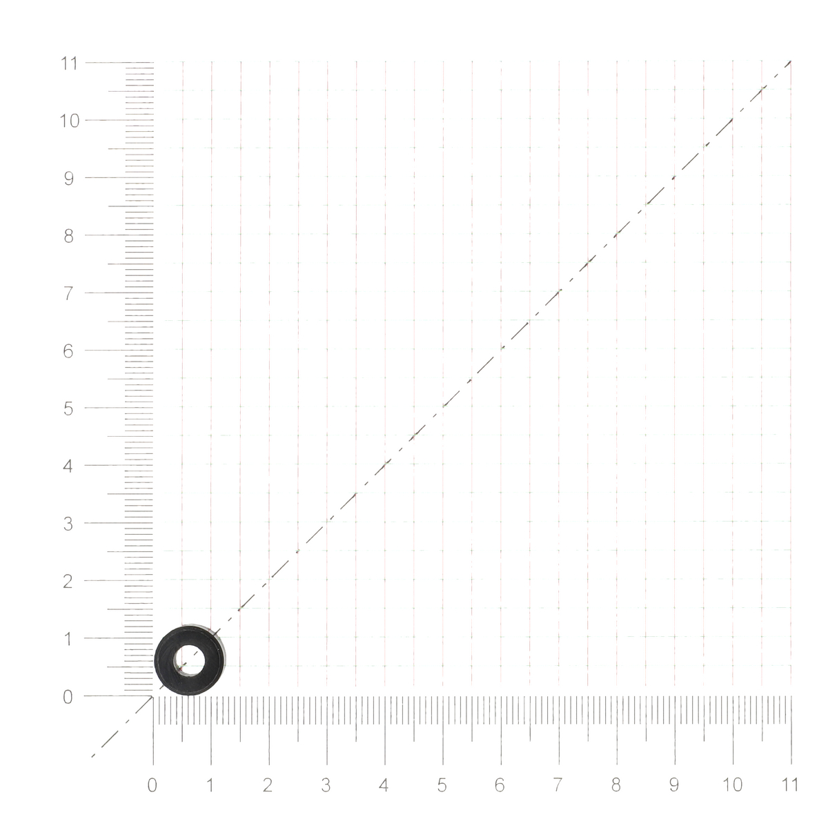 Distanzscheibe schwarz 12x5,3x5mm